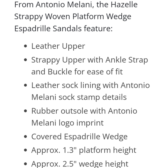 Antonio Melani Hazelle Strappy Woven Platform Wedge Espadrille Sandals Size 10 - Picture 3 of 14